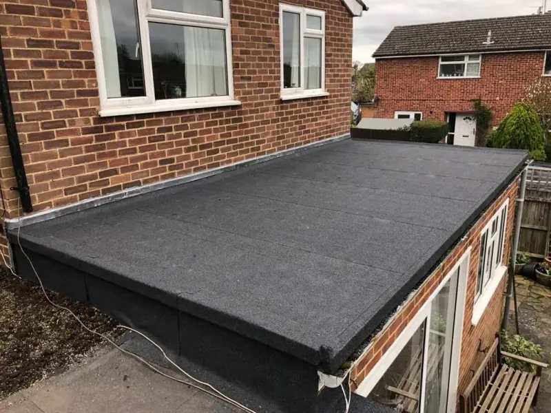 Emergency roof repair being carried out after storm damage in Ascot