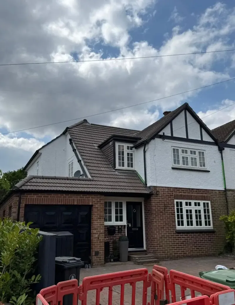 New uPVC fascias, soffits and guttering fitted to a house in Ascot